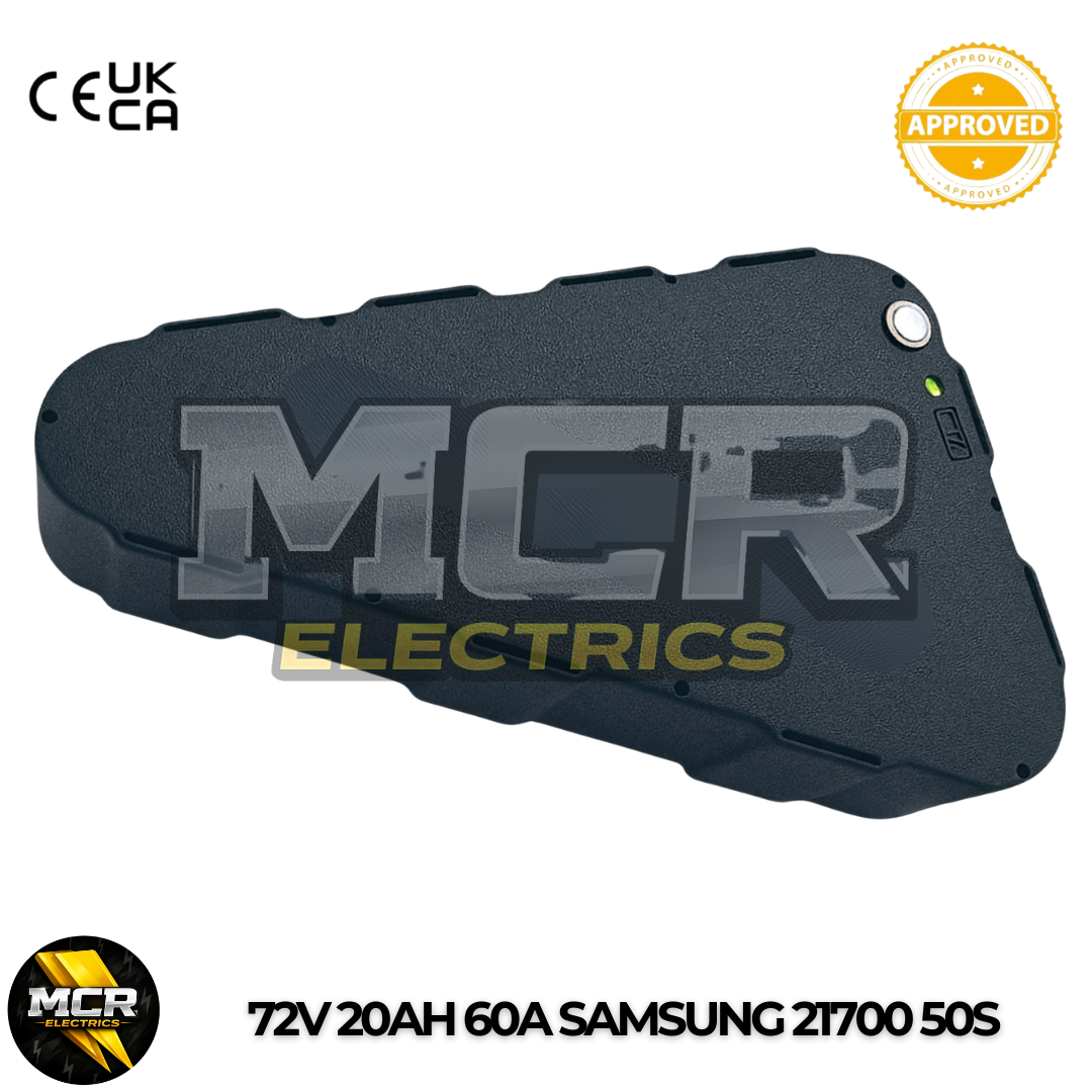 72v 20ah Lithium E-Bike battery 60A BMS Samsung 21700 50S Triangle E-Bike Battery High Quality