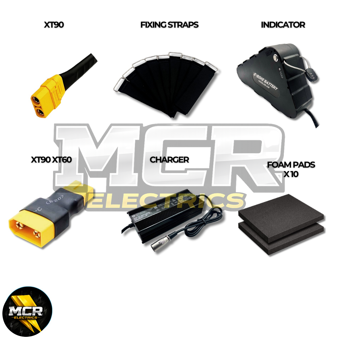 72V 20Ah Triangle E Bike Battery – 21700 Cells | 50A BMS | UK Charger