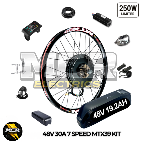 48V 1000W Electric Bike Conversion Kit – Rear Wheel + 19Ah LG Battery 1000WH | 7-Speed E-Bike Upgrade 26″ 27.5″ 29″
