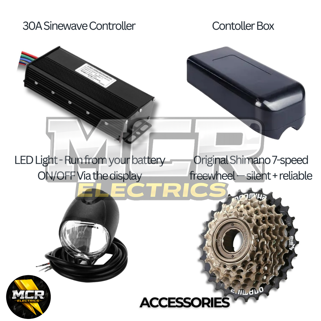 48V 1000W Electric Bike Conversion Kit – Rear Wheel + 19Ah LG Battery 1000WH | 7-Speed E-Bike Upgrade 26″ 27.5″ 29″