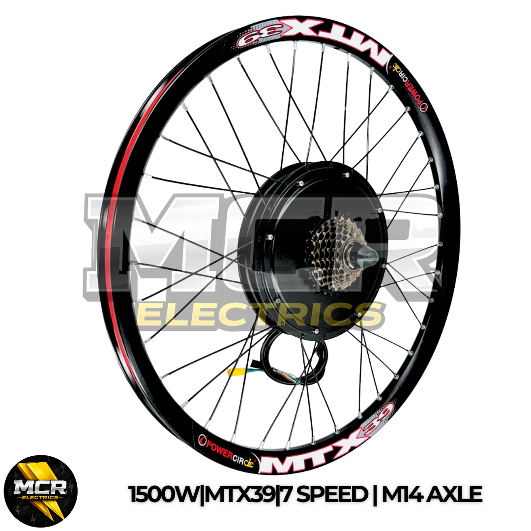1500W E-Bike Conversion Kit Samsung 48V 20AH Battery SW900 Display Original MTX39 Rim Rear Wheel 7 Speed