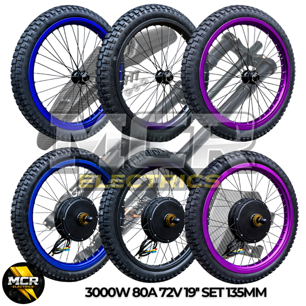 19-Inch SurRon Style E-Bike Wheel Kit | Dual Sport Tyre, KKE Forks, 80A Controller – On/Off Road Ready