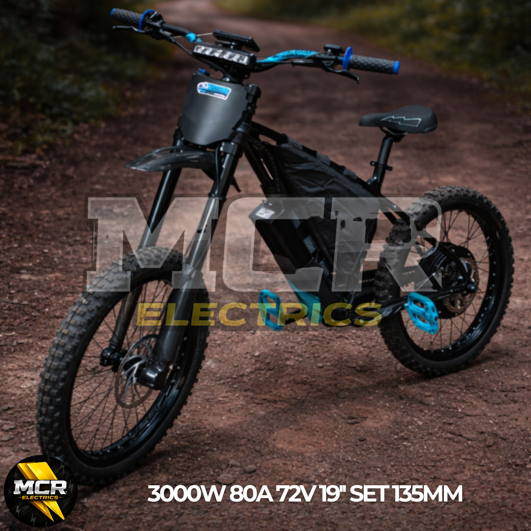 19-Inch SurRon Style E-Bike Wheel Kit | Dual Sport Tyre, KKE Forks, 80A Controller – On/Off Road Ready