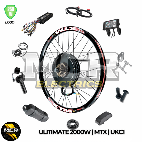 The Ultimate Electric 2000W 52V Rear Wheel E-Bike Conversion Kit Original MTX39 Rim High Torque Motor
