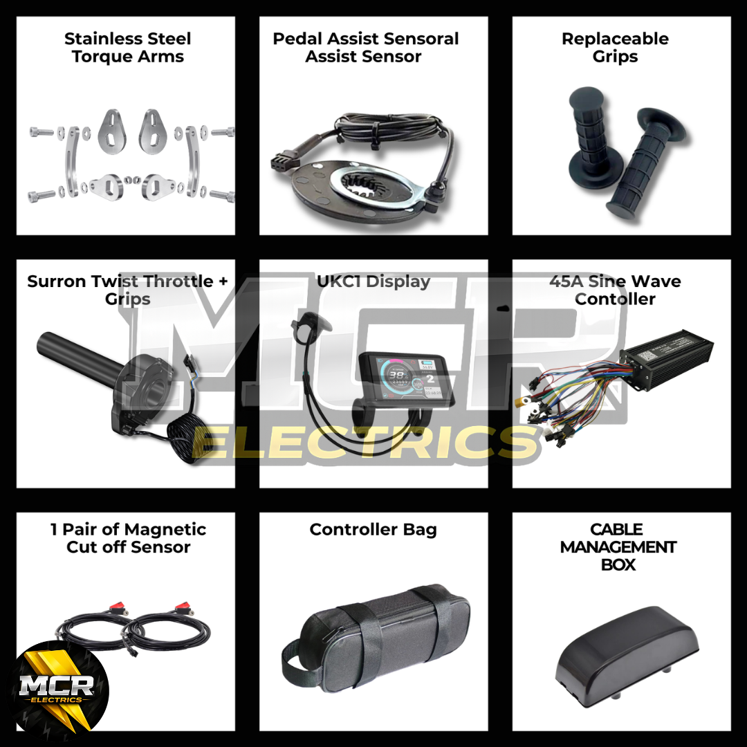 The Ultimate Electric 2000W 52V 28AH Rear Wheel EBike Conversion Kit Original MTX39 Rim High Torque Moto