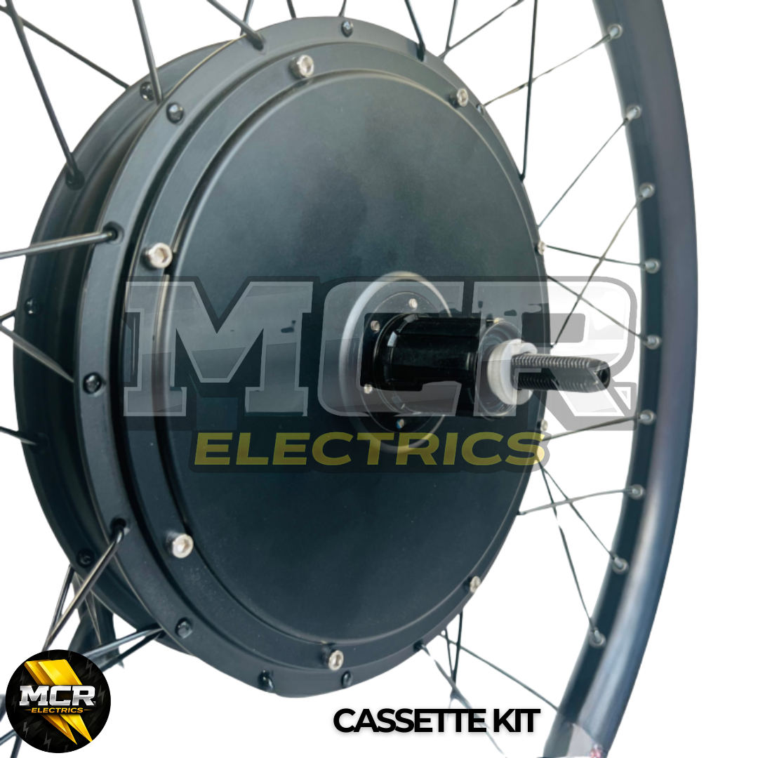 1500W E-Bike Conversion Kit 48V-52V Cassette Rear Wheel Samsung 48V 24.5Ah Battery, Colour Display, MTX39 Rim, Fits 7–11 Speed Cassettes | High-Torque Electric Bike Kit