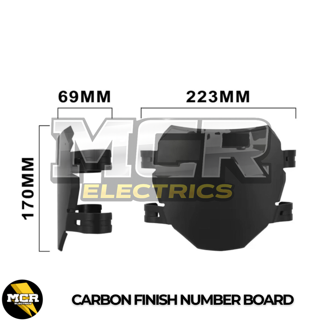 ODI Style Carbon Number Board MTB EBike Surron Talaria KKE Fox 35 40 Universal