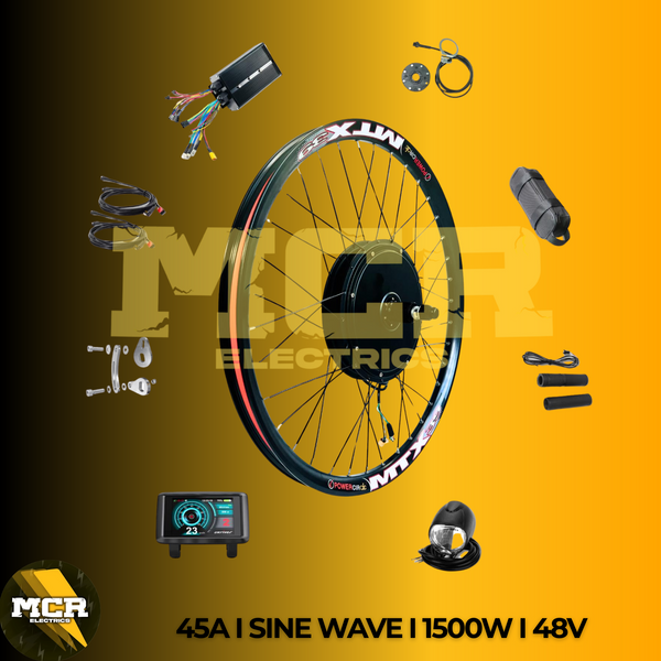 1500W Cassette E-Bike Conversion Kit Samsung 48V 24.5AH Battery Colour Display Original MTX39 Rim Rear Wheel 7-11 Speed