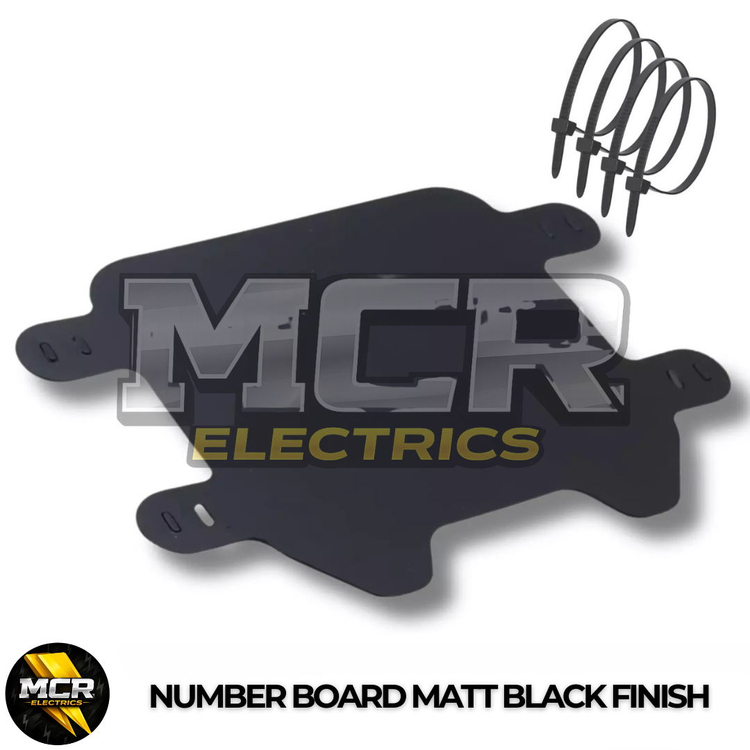 E-Bike Number Board Carbon Finish Matt Black for Triple Crown Forks Easy Install with Cable Ties