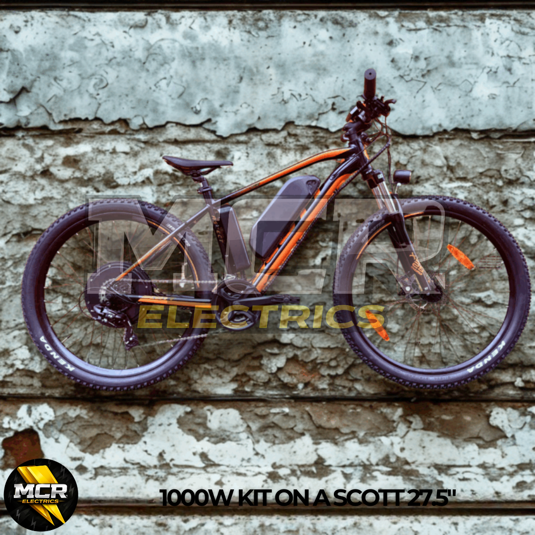 48V 1000W / 250W Electric Bike Conversion Kit – MTX Rear Wheel & Battery – 7-11 Speed Cassette – 26″ 27.5″ 29″ E-Bike Upgrade