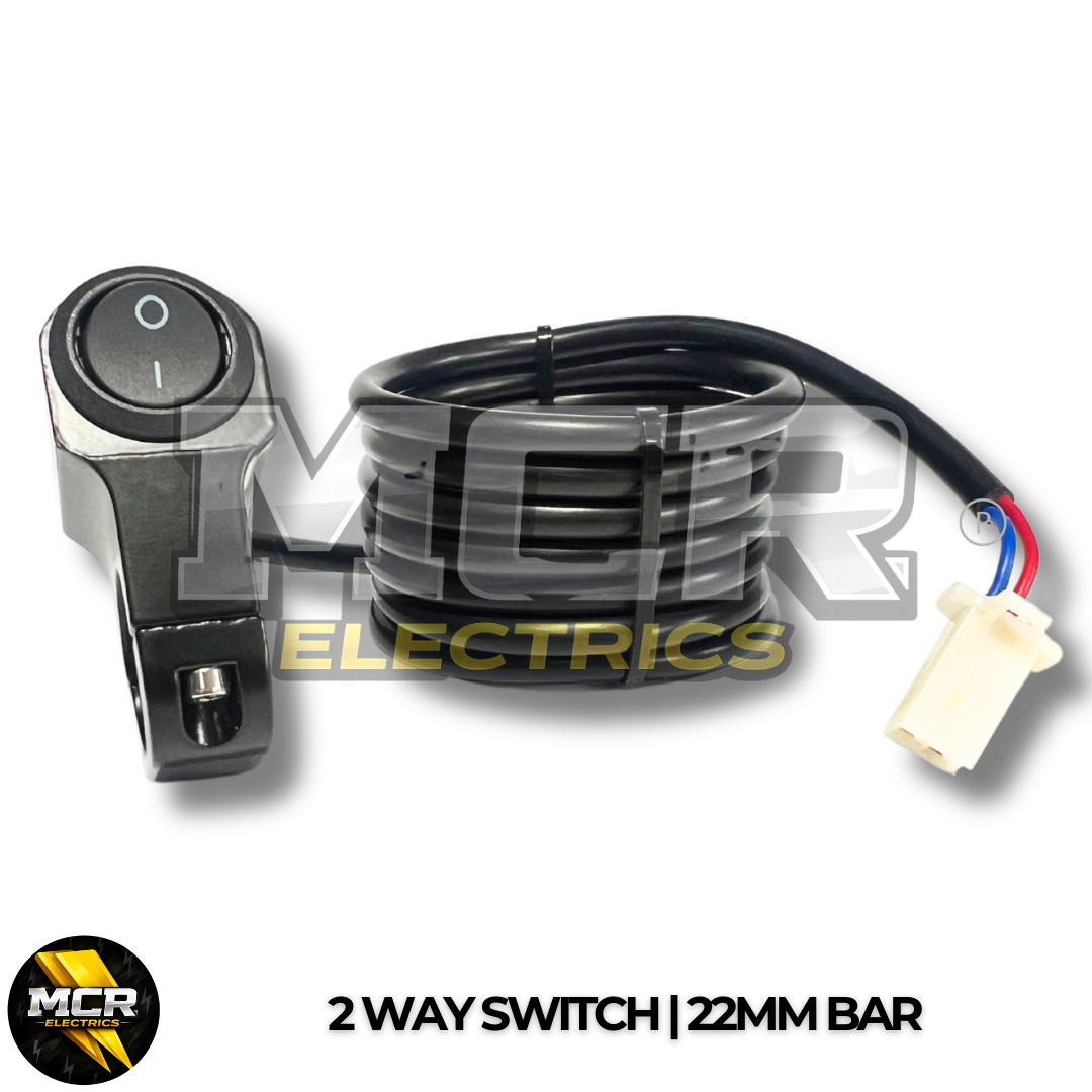 E Bike 2 Way 22MM Handlebar Switch Lights Light Bar LED Universal Motorcycle