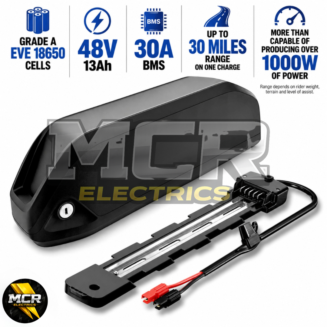 Ultimate MTX 48V 250W Road Legal E Bike Conversion Kit HG Cassette 1-11 Speed Rear Wheel | 48V 13AH EVE Battery 30 Miles Range