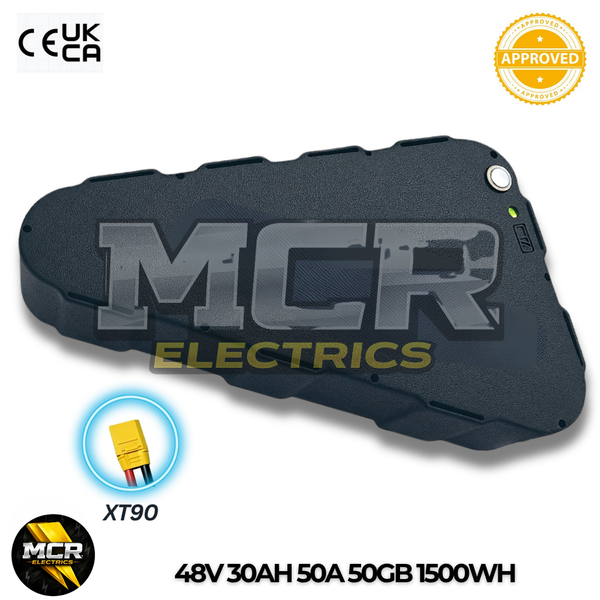 48V 30AH Lithium E-Bike battery 50A BMS Samsung 50GB 21700 0-2400W Triangle E-Bike Battery High Quality