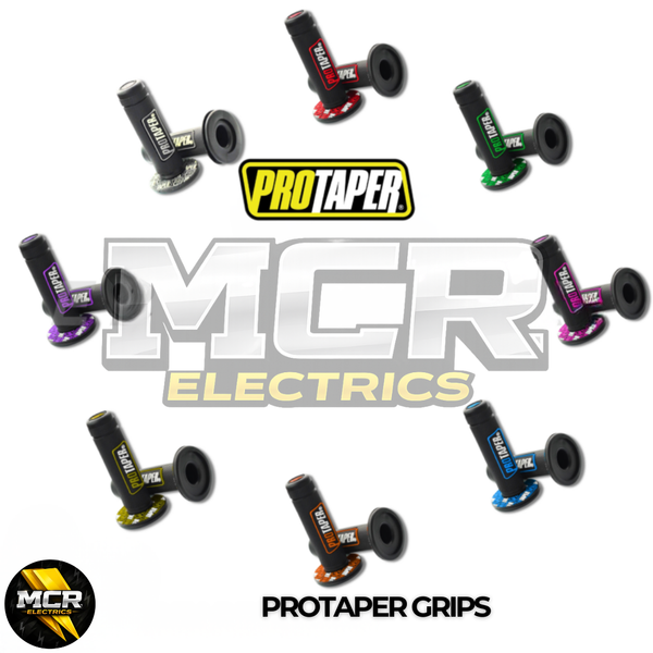 E-Bike Twist Throttle Grips MX Enduro Tapered Dual Compound Diamond Soft