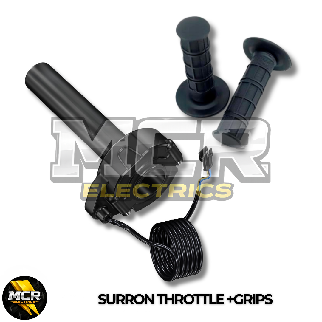 SurRon EBike Twist Throttle Grips Waffle Grip All Colours 3 Pin SM JST Plug Suits DIY EBike’s