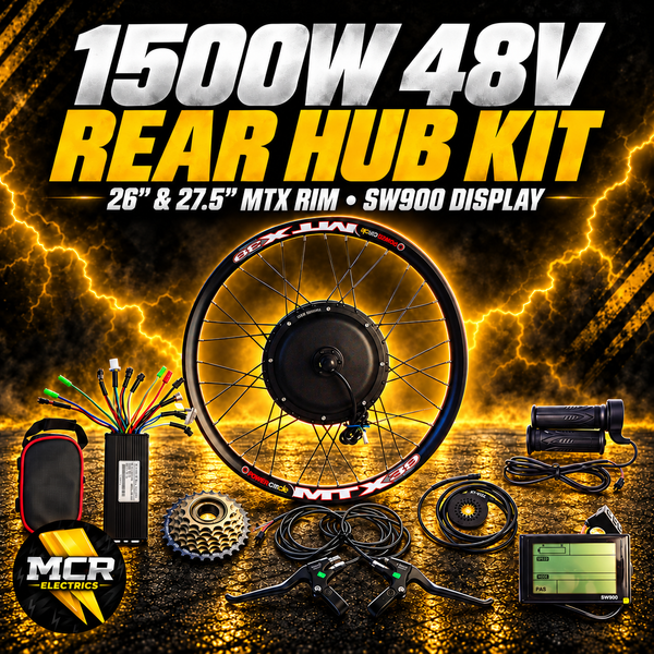 1500W 48V Rear Hub Motor Conversion Kit | 26 and 27.5-inch MTX Rim, SW900 Display
