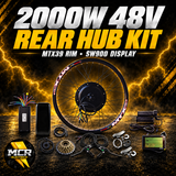 MCR Electrics 2000W 48V rear hub kit with MTX39 rim and SW900 display
