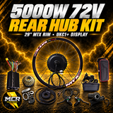 5000W 72V 29-inch MTX rear hub kit with UKC1+ display