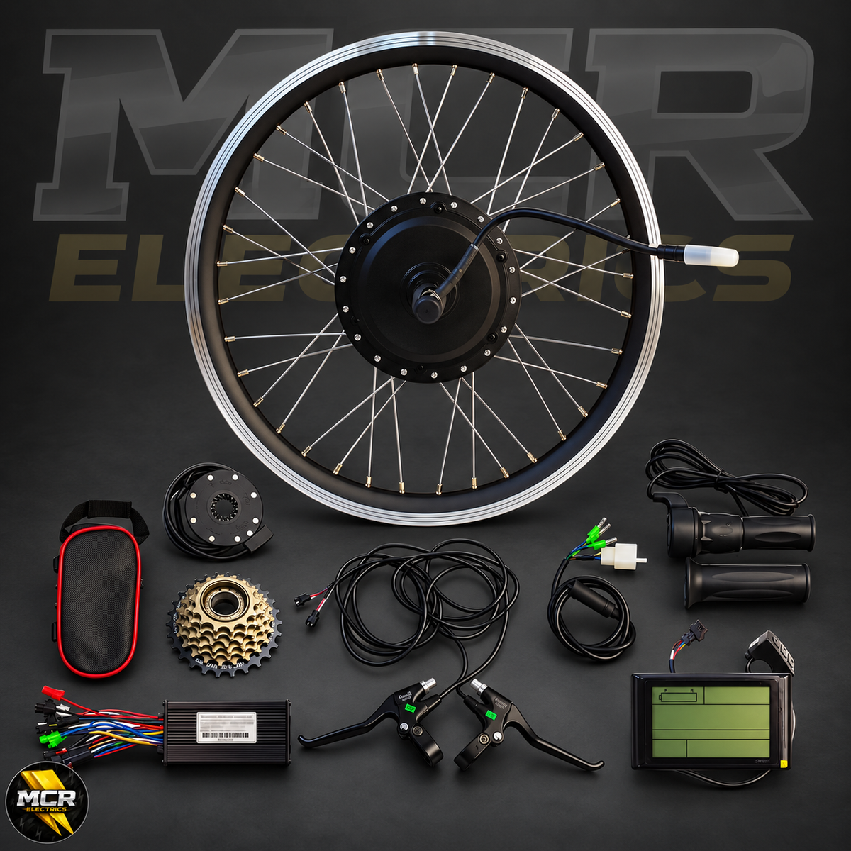 500W rear hub wheel and conversion components in MCR Electrics style